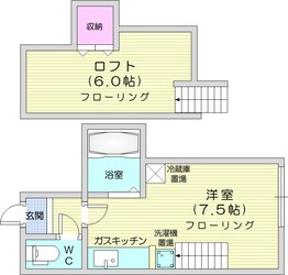 環状通東駅 徒歩5分 2階の物件間取画像